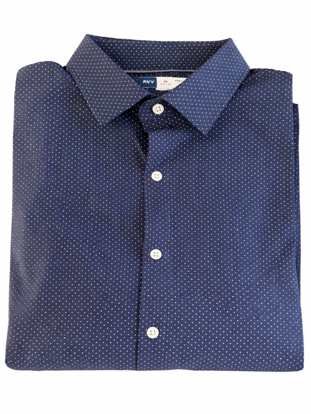 Old Navy Navy Button-Down, White Microdots - Men’s Medium NWT!